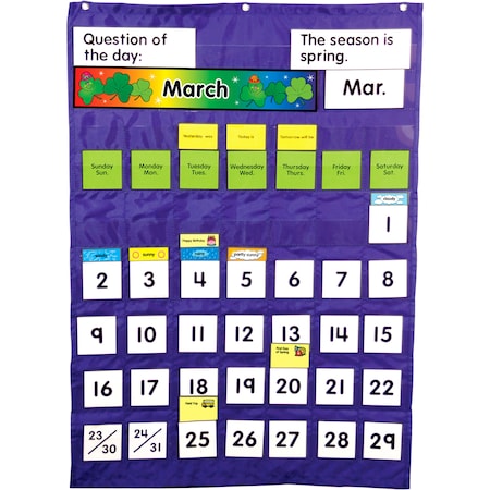 Carson Dellosa Complete Calendar and Weather Pocket Chart 158003